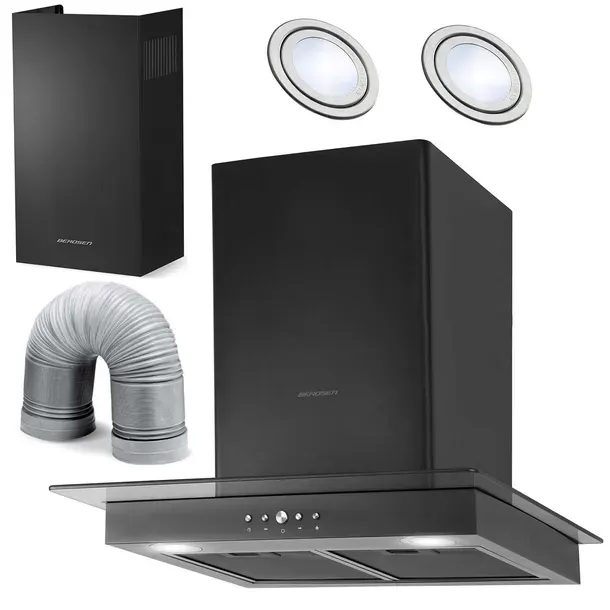 OKAP KUCHENNY 60cm KOMINOWY LED BT-217 BERDSEN