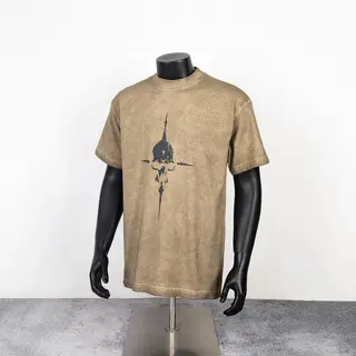 Thug Club Street Star Moon Skull Print High Street Summer New Loose Casual Short-Sleeved T-Shirt for Men