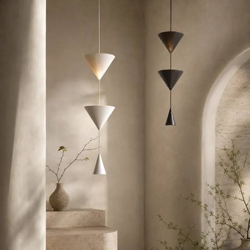 Lampa wisząca LED Equora – geometryczna, czarna lub biała