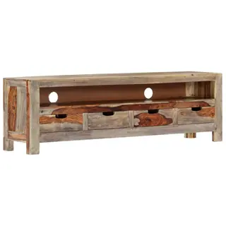 Szafka pod TV z litego drewna sheesham, 130 x 30 x 40 cm