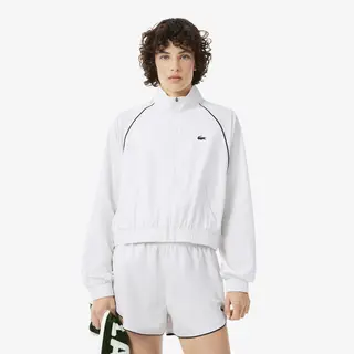 Lacoste Sportowa Kurtka Wodoodporna Z Kontrastowym Wykończeniem Czarna