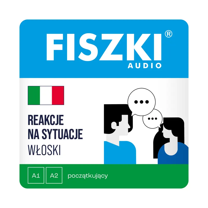 Kurs audio (audiobook mp3) - język włoski - Reakcje na sytuacje (poziom A1-A2)