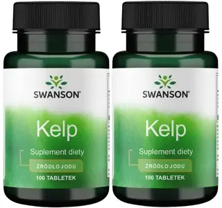 2 sztuki Kelp 225mcg 100tabs Swanson Detoks Wsparcie tarczycy Naturalny jod