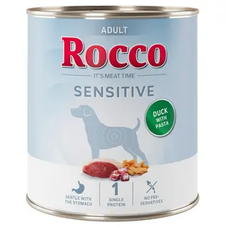 Megapakiet: Rocco Sensitive, 24 x 800 g - Nowa receptura: kaczka z makaronem