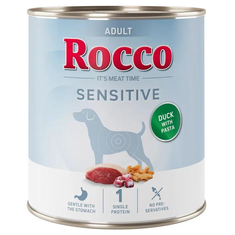 Megapakiet: Rocco Sensitive, 24 x 800 g - Nowa receptura: kaczka z makaronem