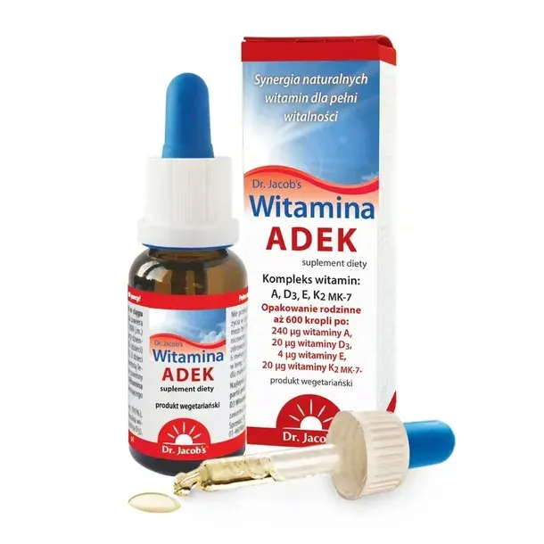 JACOBS ADEK Witamina A D3 E K2 MK-7 krople