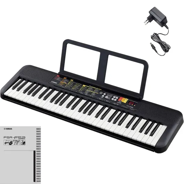 Keyboard Yamaha PSR-F52 organy dla dzieci i początkujących zasilacz pulpit