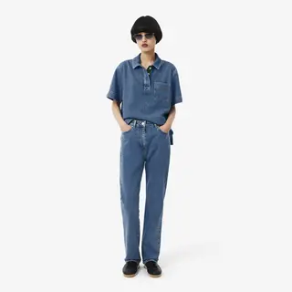 Lacoste Jeansy O Kroju Straight Fit Z Wysokim Stanem