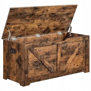 Skrzynia do przechowywania 100x40x46 cm SCHOWEK organizer ŁAWKA brąz LOFT