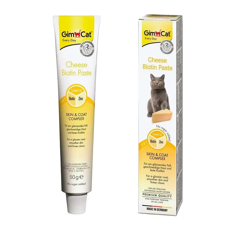 GIMCAT Pasta serowa z biotyną - przysmak dla kota - 50g