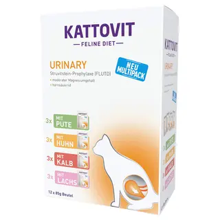 Pakiet mieszany Kattovit Urinary, saszetki 12 x 85 g - Mix (4 smaki)