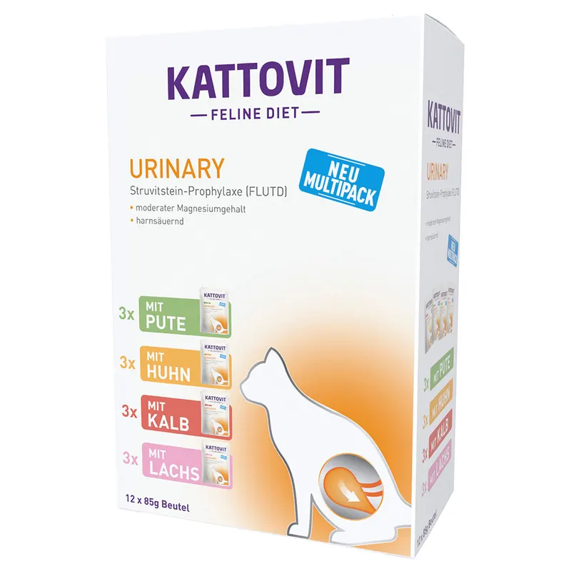 Pakiet mieszany Kattovit Urinary, saszetki 12 x 85 g - Mix (4 smaki)