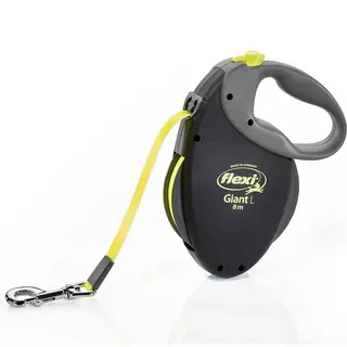 FLEXI Neon Giant L żółta - automatyczna smycz dla psa - 8m