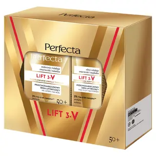Zestaw Perfecta Lift 3-V 50+ Krem do twarzy z peptydami 50 ml i Krem pod oczy 15 ml