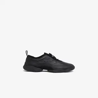 Lacoste Damskie Skórzane Sneakersy Tennis Ballerina Czarne Czarny