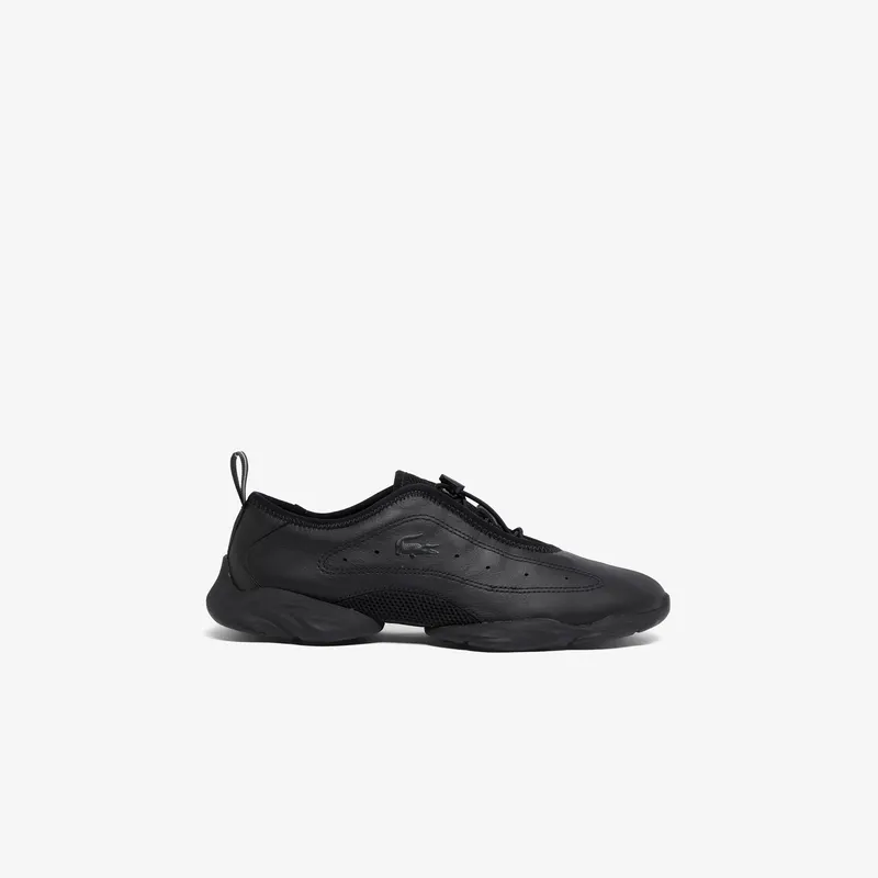 Lacoste Damskie Skórzane Sneakersy Tennis Ballerina Czarne Czarny