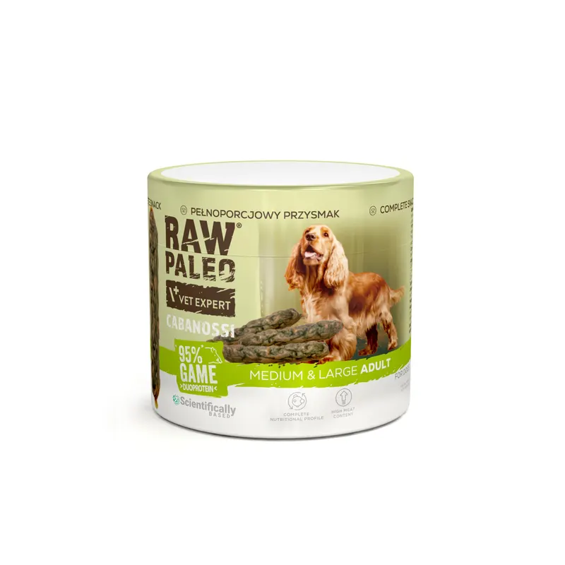 VETEXPERT Raw Paleo Cabanossi Game Medium Large - przysmak dla psa - 100g