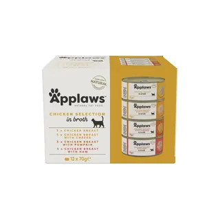 APPLAWS Chicken Selection in Broth Box - mokra karma dla kota - 12x70g