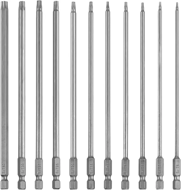 ZESTAW 11 BITÓW TORX 200MM MAGNETYCZNE S2 GWIAZDOWE T6-T40