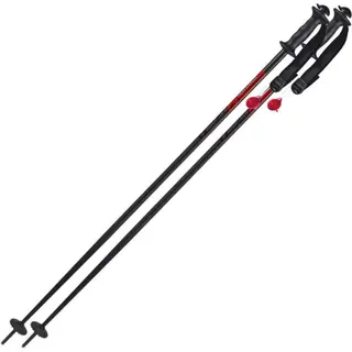 Komperdell Alpine kij narciarski z piersiówką, kij narciarski, czarny/czerwony