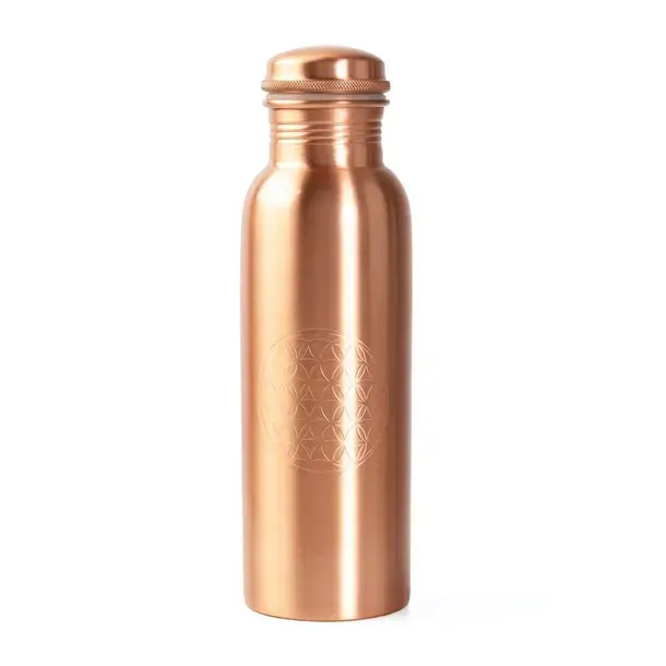 Butelka miedziana na wodę Bodhi 800ml - Kwiat życia