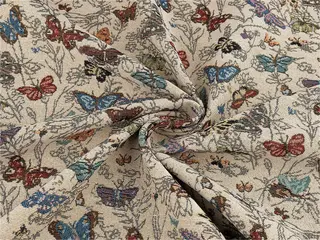 Gobelin - metraż 1 m 8 (300 g/m²) naturalny jasny motyl