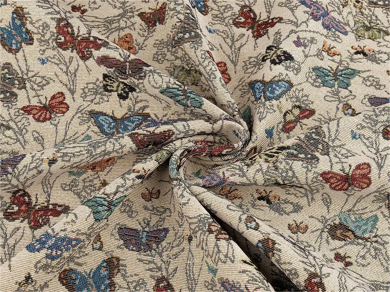 Gobelin - metraż 1 m 8 (300 g/m²) naturalny jasny motyl
