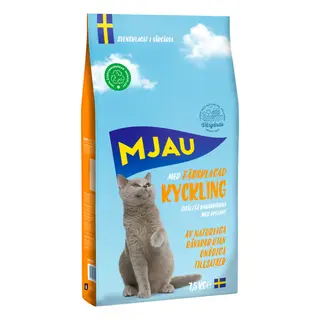 10% taniej! Mjau, karma sucha dla kota, różne rodzaje - z kurczakiem, 7,5 kg