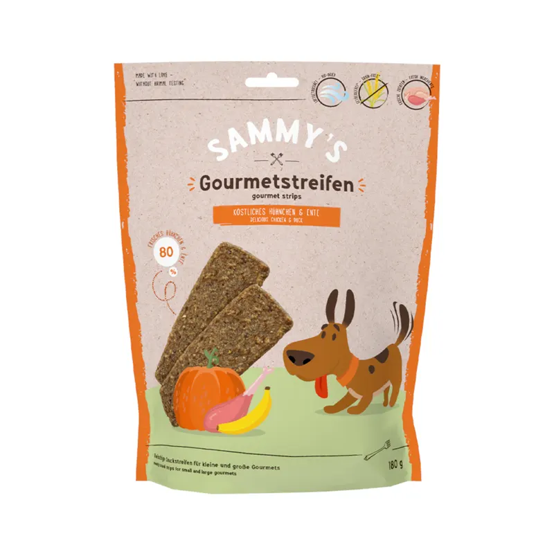 Sammy's Gourmet Strips, kurczak i kaczka - 180 g