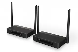 Digitus Przedłużacz / Extender HDMI bezprzewodowy z KVM do 100m | UHD 4K@60Hz | Audio | Niskie opóźnienie 16ms (Zestaw)