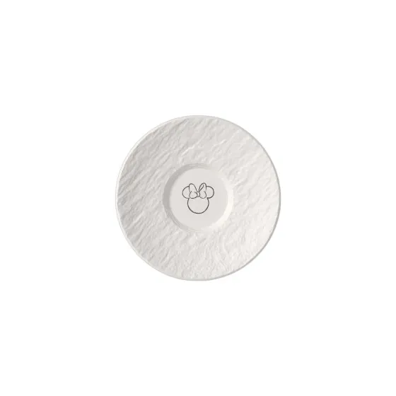 Spodek do filiżanki do espresso Villeroy & Boch Manufacture Rock Blanc Mickey Mouse, 12,1 cm