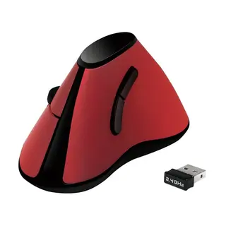 LogiLink Ergonomic vertical mouse, wireless 2.4 GHz, red