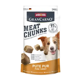 1 + 1 gratis! animonda Gran Carno Meat Chunks small, 2 x 60 g - Indyk