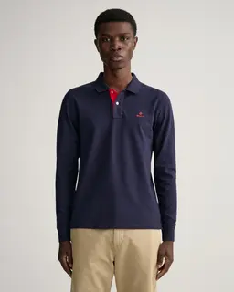Gant Polo Męskie Z Długim Rękawem Z Kołnierzykiem Polo Regular Fit