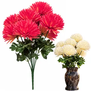 KWIATY SZTUCZNE CHRYZANTEMY ASTRY BUKIET 58CM DUŻY GĘSTY KOLORY FlovioDecor