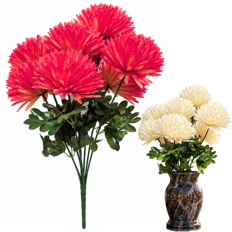 KWIATY SZTUCZNE CHRYZANTEMY ASTRY BUKIET 58CM DUŻY GĘSTY KOLORY FlovioDecor
