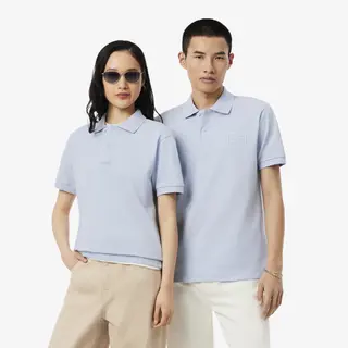 Lacoste Koszulka Polo O Klasycznym Kroju Z Tłoczonym Logo Męskie Niebieski