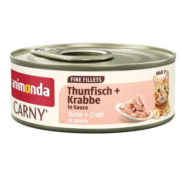 ANIMONDA Carny Adult Fine fillets Sauce Tuna + crab - mokra karma dla kota - 60g