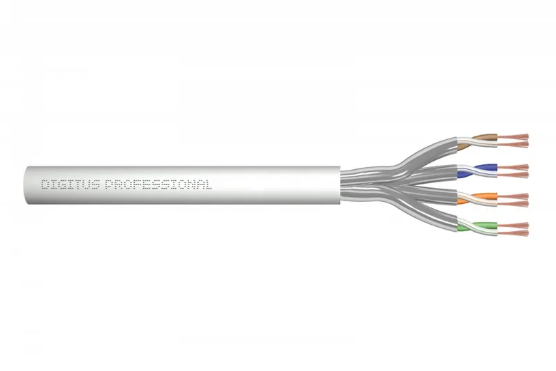 Digitus Kabel teleinformatyczny patchcordowy kat.6A, U/FTP, linka, AWG 27/7, LSOH, 305m, karton, szary