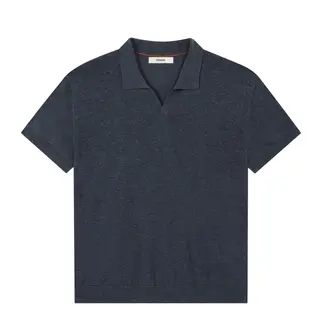 Linen Laisel Blend Summer Commuting Old Money Style Seagull Collar Polo Shirt Men's and Women's Loose Half Sleeved Knitted Shirt