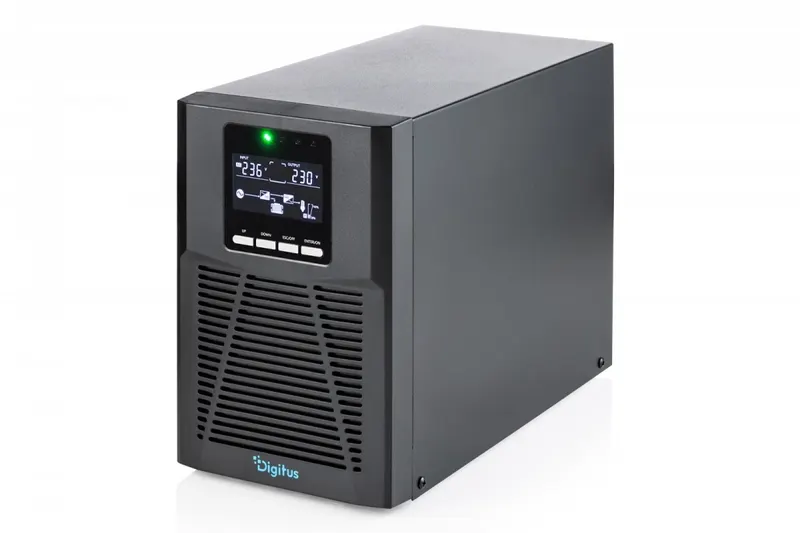 Digitus Zasilacz awaryjny UPS Online Tower 19" LCD 1000VA/1000W 2x12V/9Ah 4xC13 1xC14 USB RS232 RJ45 GŁ.293mm