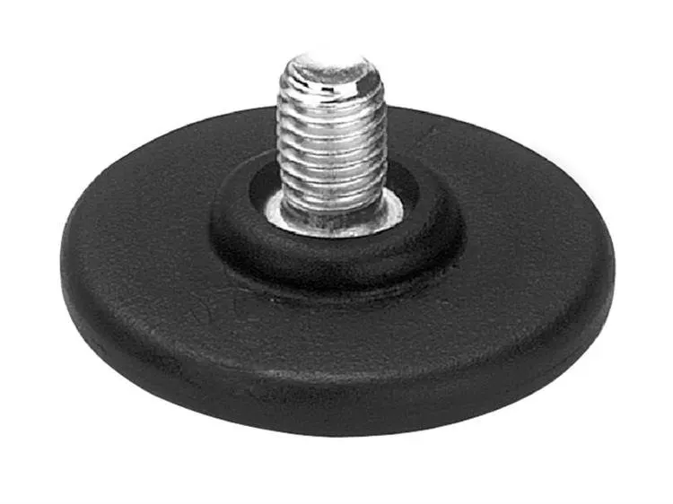 Stopka stała płaska D-40mm M8 x 10mm, czarny