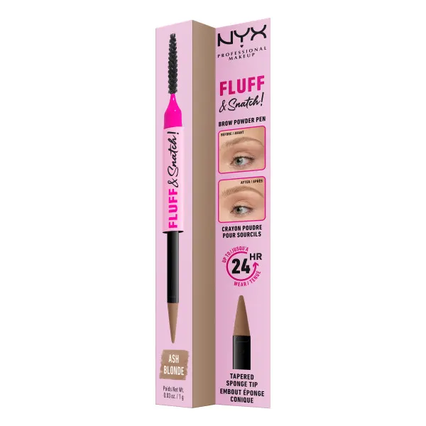 NYX Professional Makeup Fluff & Snatch! Pudrowy Pisak do Brwi Ash Blonde