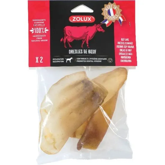 ZOLUX Ucho wołowe Mono - przysmak dla psa - 40g
