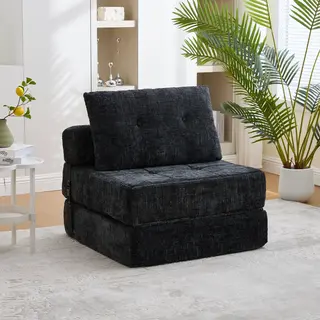 Składana sofa do spania, sofa do spania z poduszką, składany materac z oparciem, przenośna składana sofa, wygodna sofa podłogowa do salonu i sypialn..