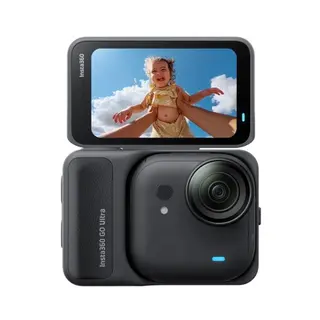 Insta360 GO Ultra kamera sportowa Standard Bundle, układ AI 5 nm do wideo 4K60fps, czujniki 1/1,28″ - Czarny