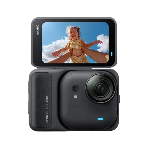 Insta360 GO Ultra kamera sportowa Standard Bundle, układ AI 5 nm do wideo 4K60fps, czujniki 1/1,28″ - Czarny