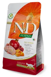 FARMINA Pumpkin N&D Neutered Przepiórka - sucha karma dla kota - 5kg