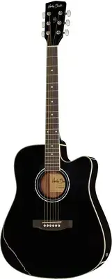 Gitara elektroakustyczna akustyczna Harley Benton D-120CE BK Mahoń Czarna