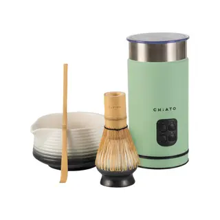 Spieniacz do mleka CHiATO milkPLAY i zestaw do herbaty matcha Zen Yin Yang